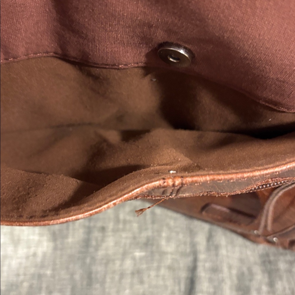 The Sak Ventura Brown Leather Convertible Backpack Crossbody Shoulder Bag - Picture 5 of 8